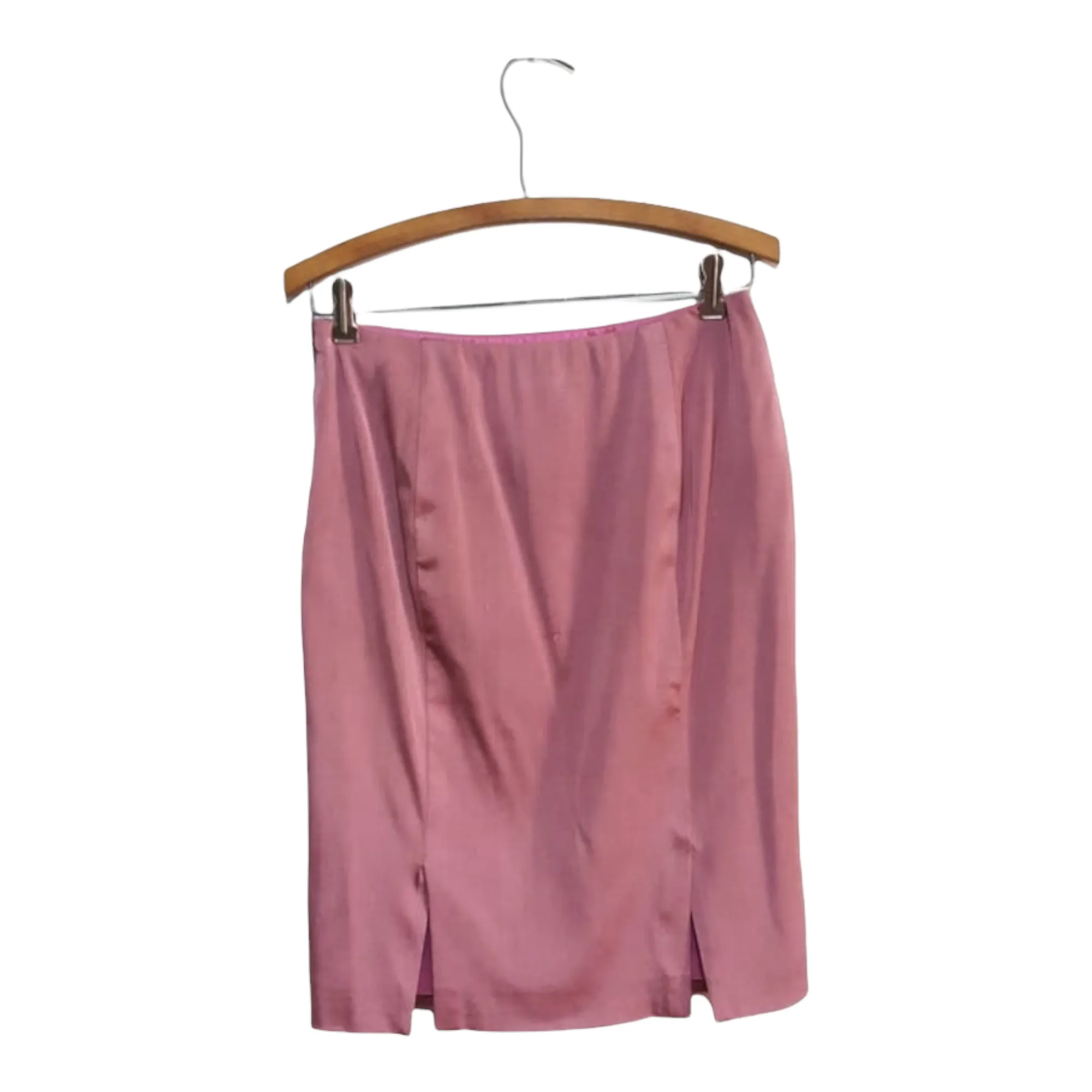 Versace Raw Silk Pink Pencil Skirt sz 40