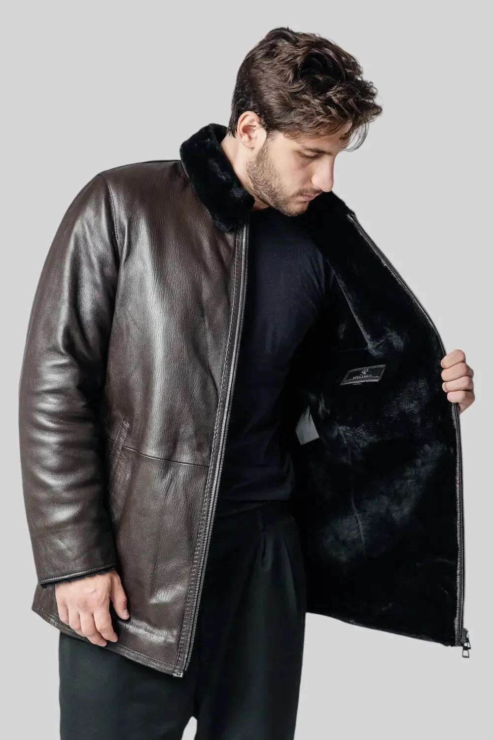 Vincent Sheepskin Leather Coat