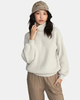 Vineyard Turtleneck Sweater - Oatmeal Heather