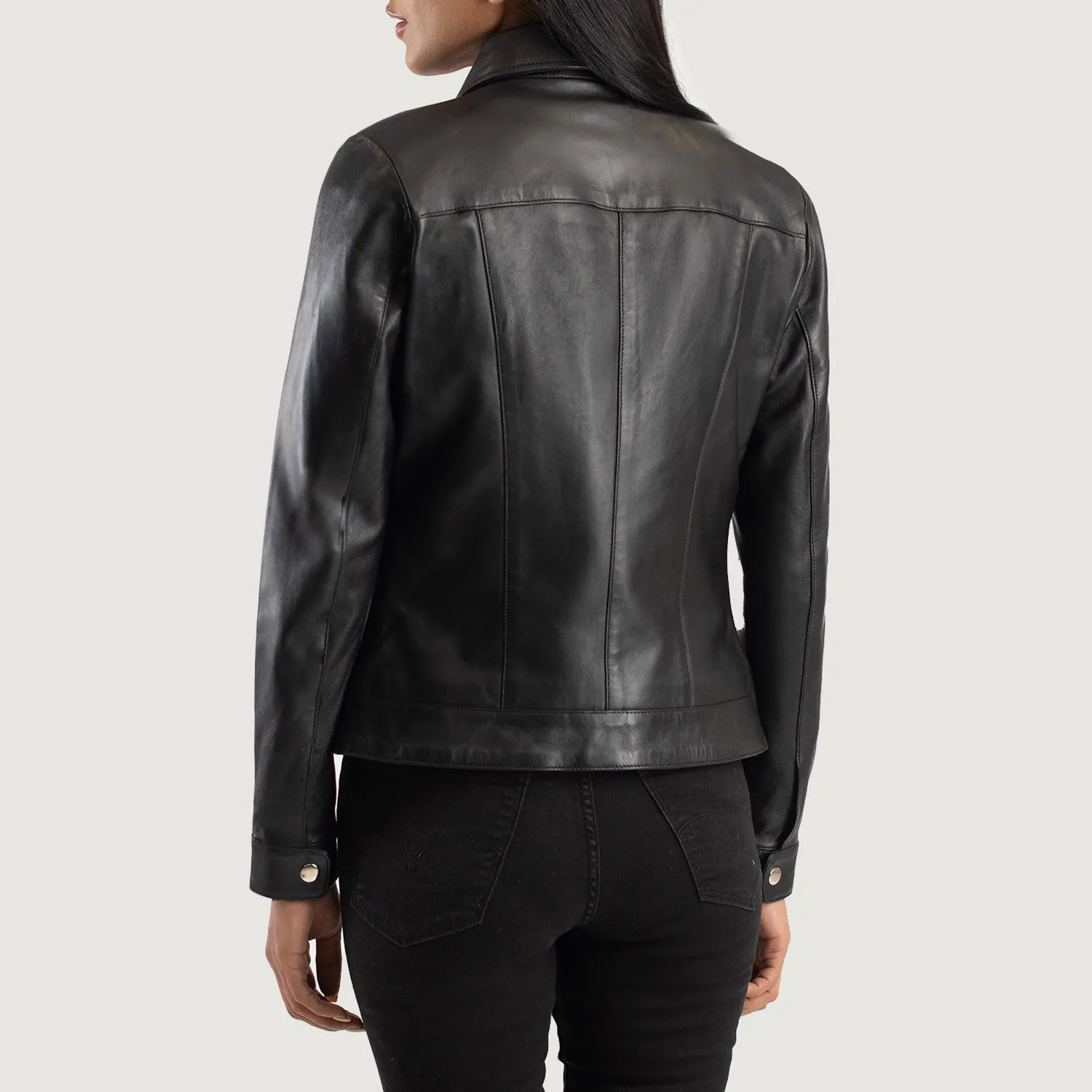 Vixen Black Classic Collar Leather Jacket