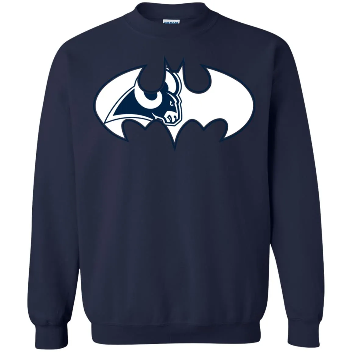 We Are The Los Angeles Rams Batman Nfl Mashup Crewneck Pullover Sweatshirt