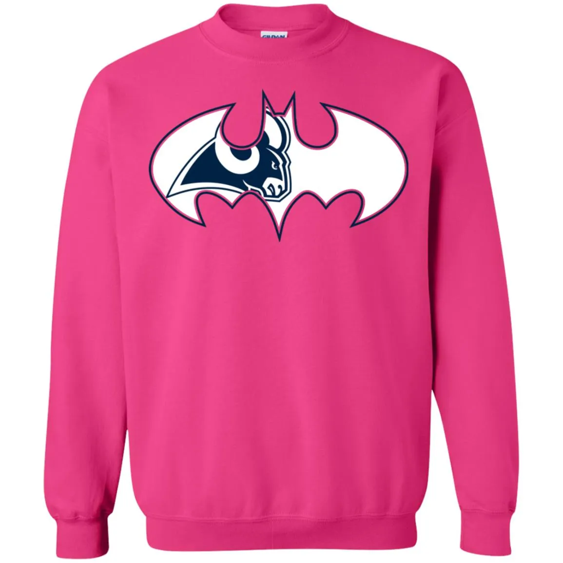 We Are The Los Angeles Rams Batman Nfl Mashup Crewneck Pullover Sweatshirt