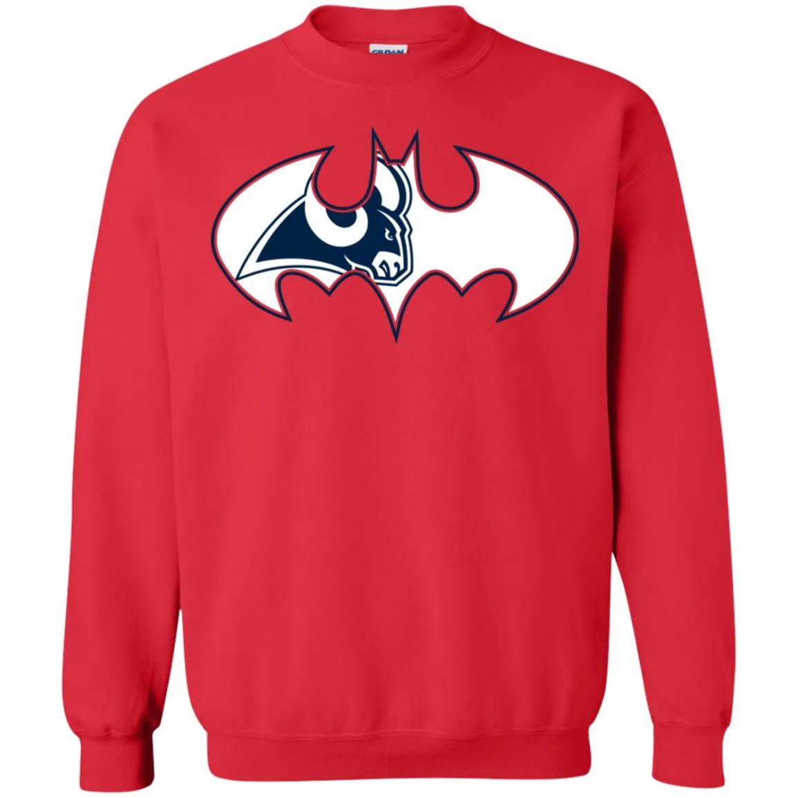 We Are The Los Angeles Rams Batman Nfl Mashup Crewneck Pullover Sweatshirt