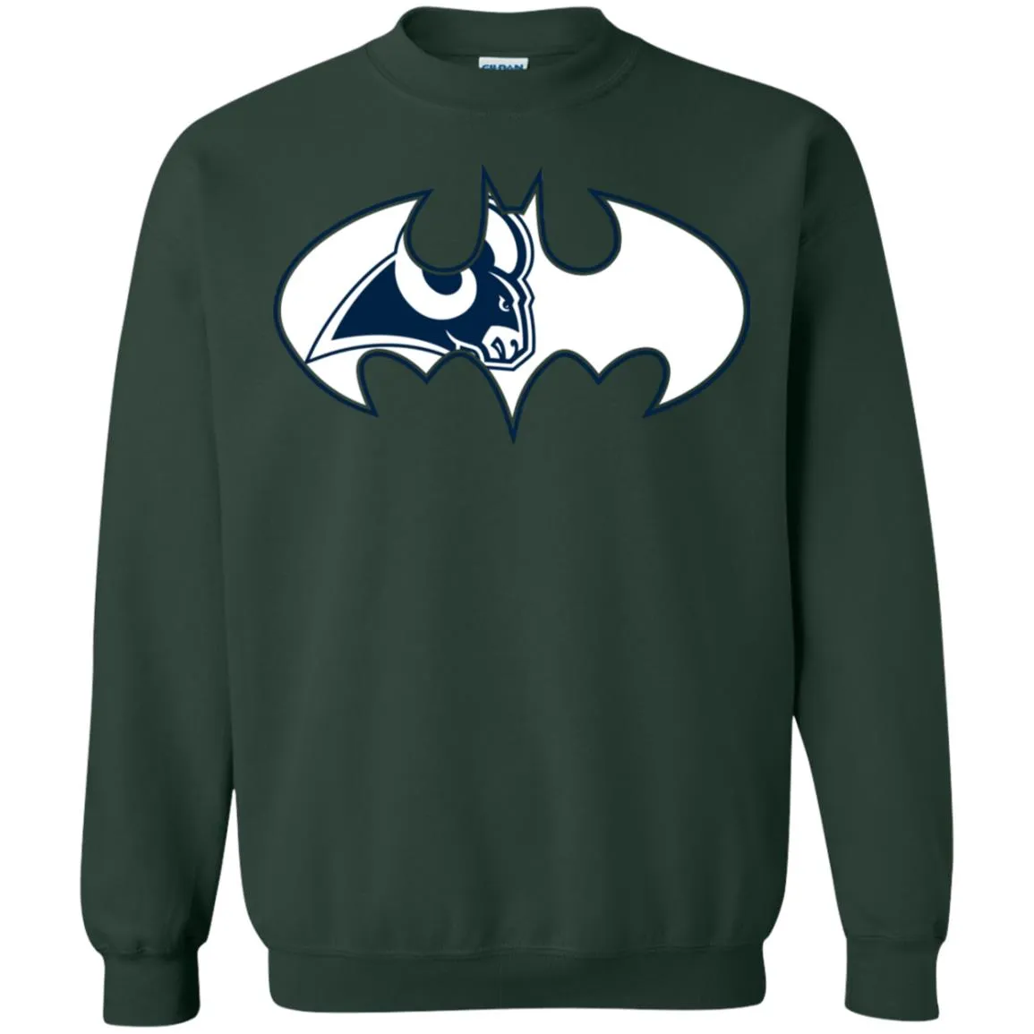 We Are The Los Angeles Rams Batman Nfl Mashup Crewneck Pullover Sweatshirt