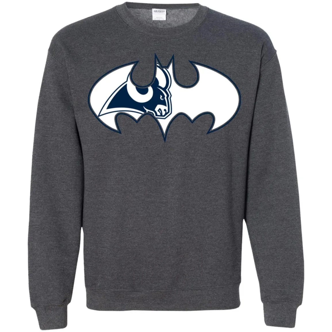 We Are The Los Angeles Rams Batman Nfl Mashup Crewneck Pullover Sweatshirt