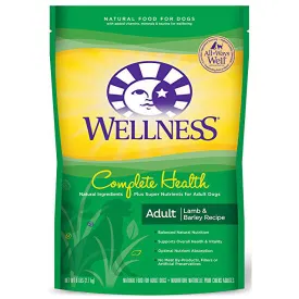 Wellness Complete Health Natural Lamb & Barley Recipe Dry Dog Food