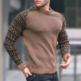 West Louis™ Slim Style Pattern Knit Sweater