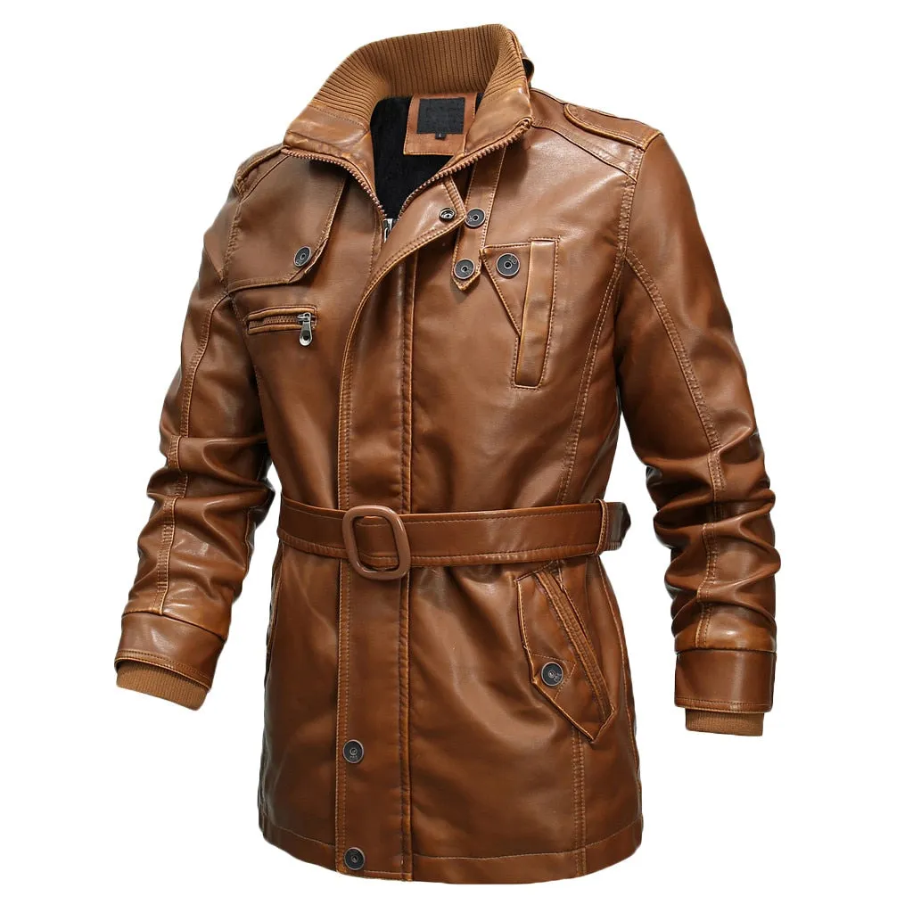 West Louis™ THE Greedy Gentle Season Leather Coat