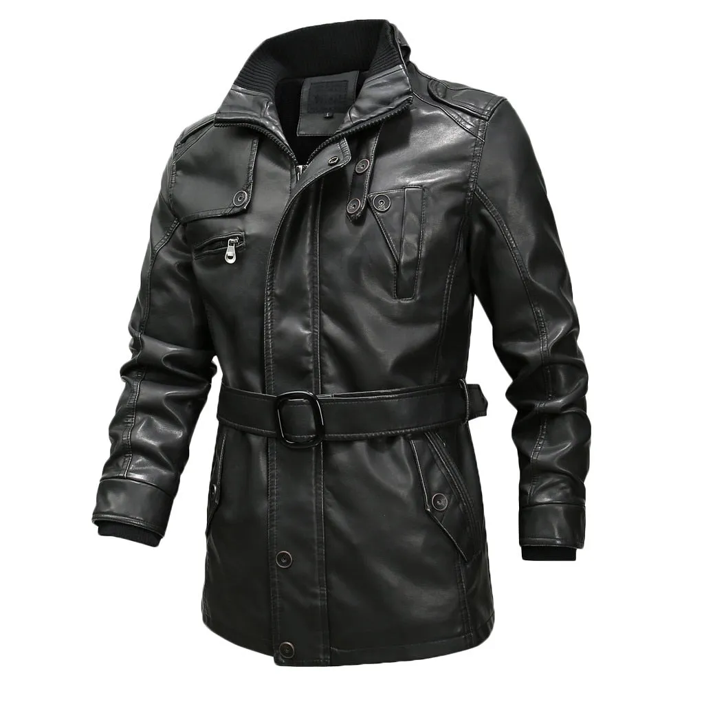 West Louis™ THE Greedy Gentle Season Leather Coat