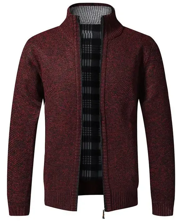 Wholesale Men's Sweater Coat Loose Sweater Men's Casual Youth Stand Collar Knitted Cardigan