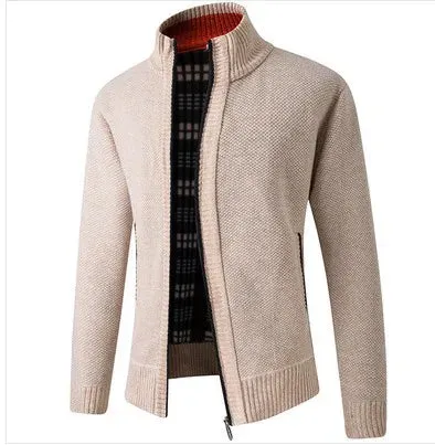 Wholesale Men's Sweater Coat Loose Sweater Men's Casual Youth Stand Collar Knitted Cardigan