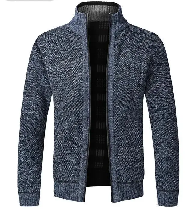 Wholesale Men's Sweater Coat Loose Sweater Men's Casual Youth Stand Collar Knitted Cardigan