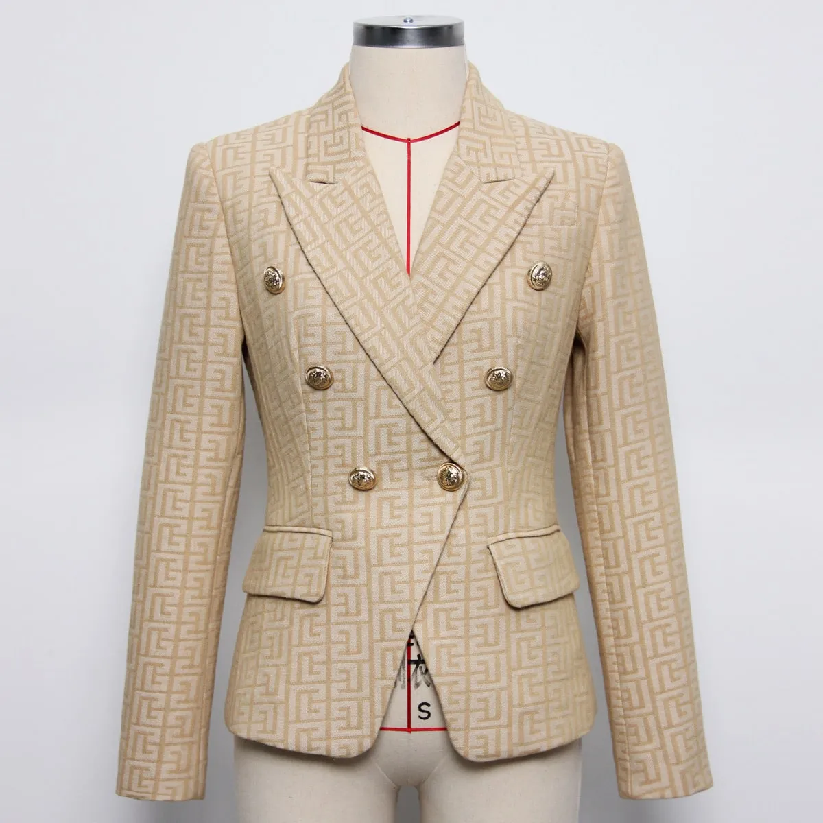 Women Double-breasted cotton blazer