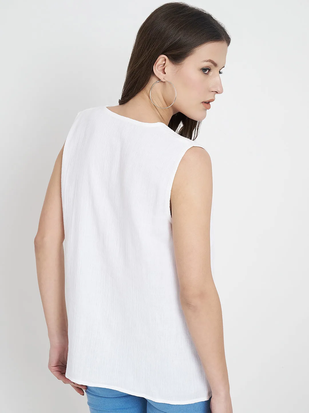 Women V-Neck Cotton Top