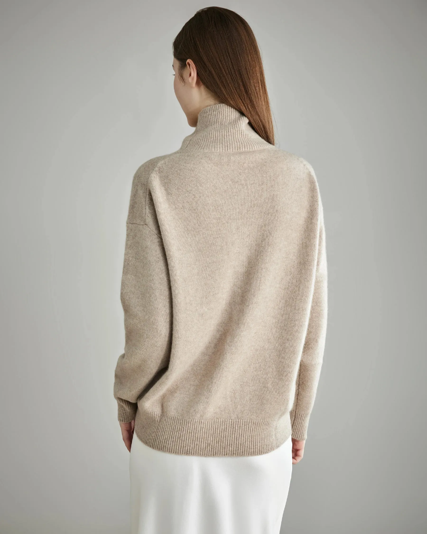 Women's Loose Turtleneck Cashmere Sweater