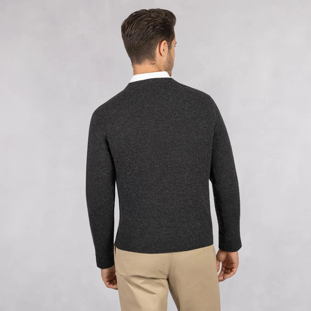 Wool Pullover Round Neck Men